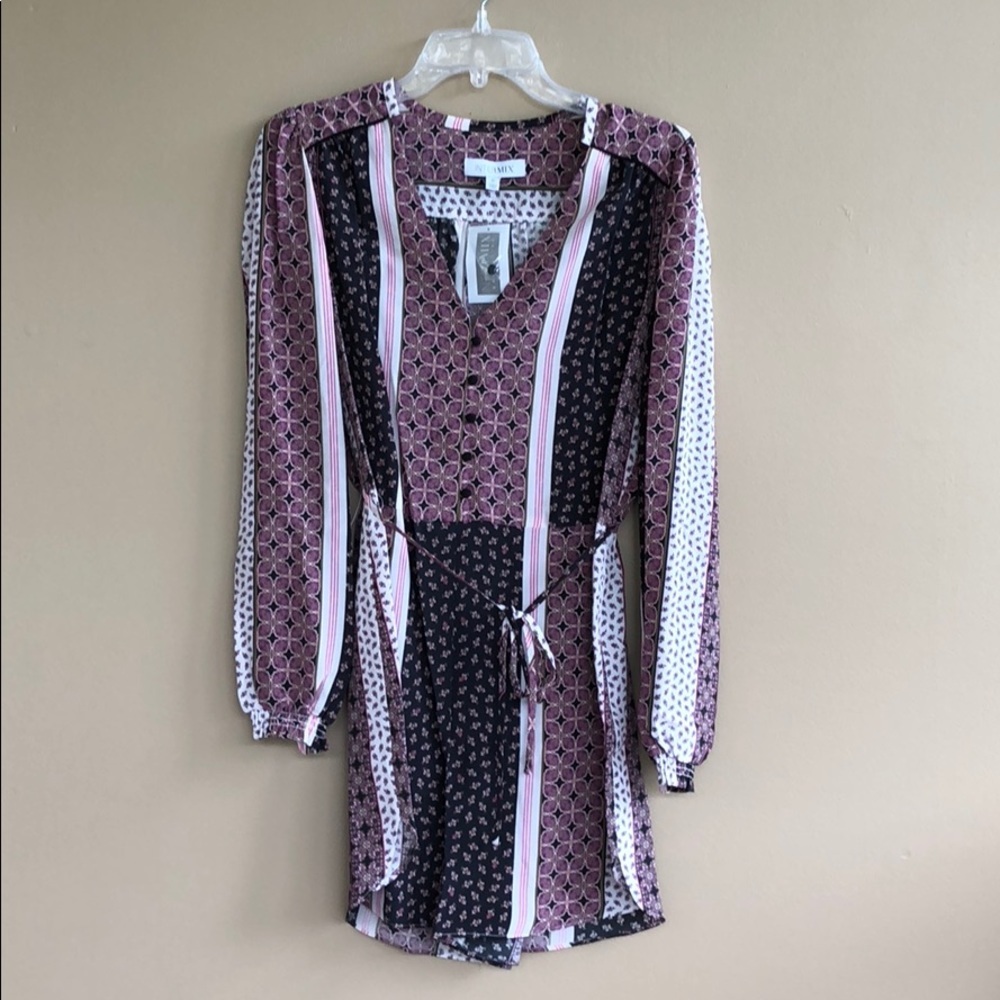 NEW • Intermix • Casene Floral Mosaic Romper Silk - Picture 4 of 5